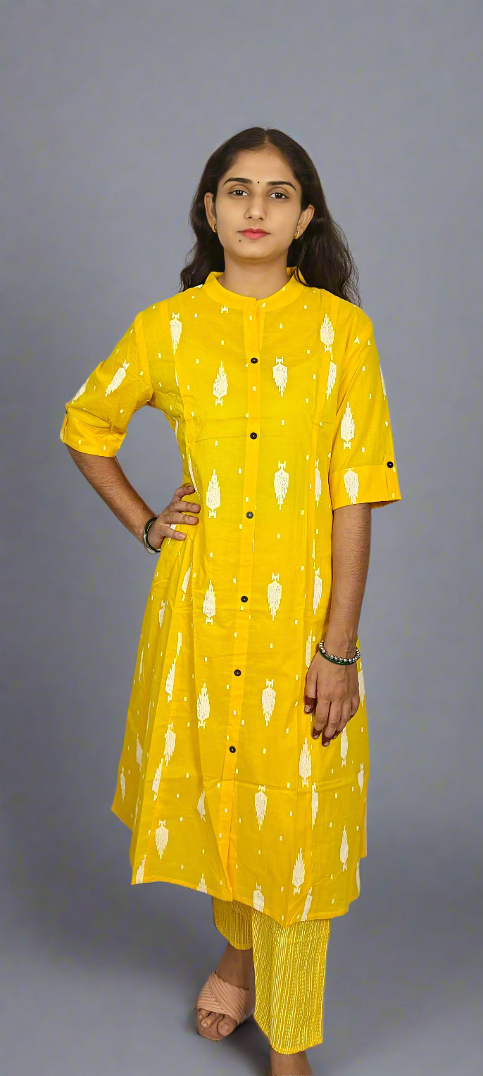 Yellow Printed Co-Ord Set (Z0209)