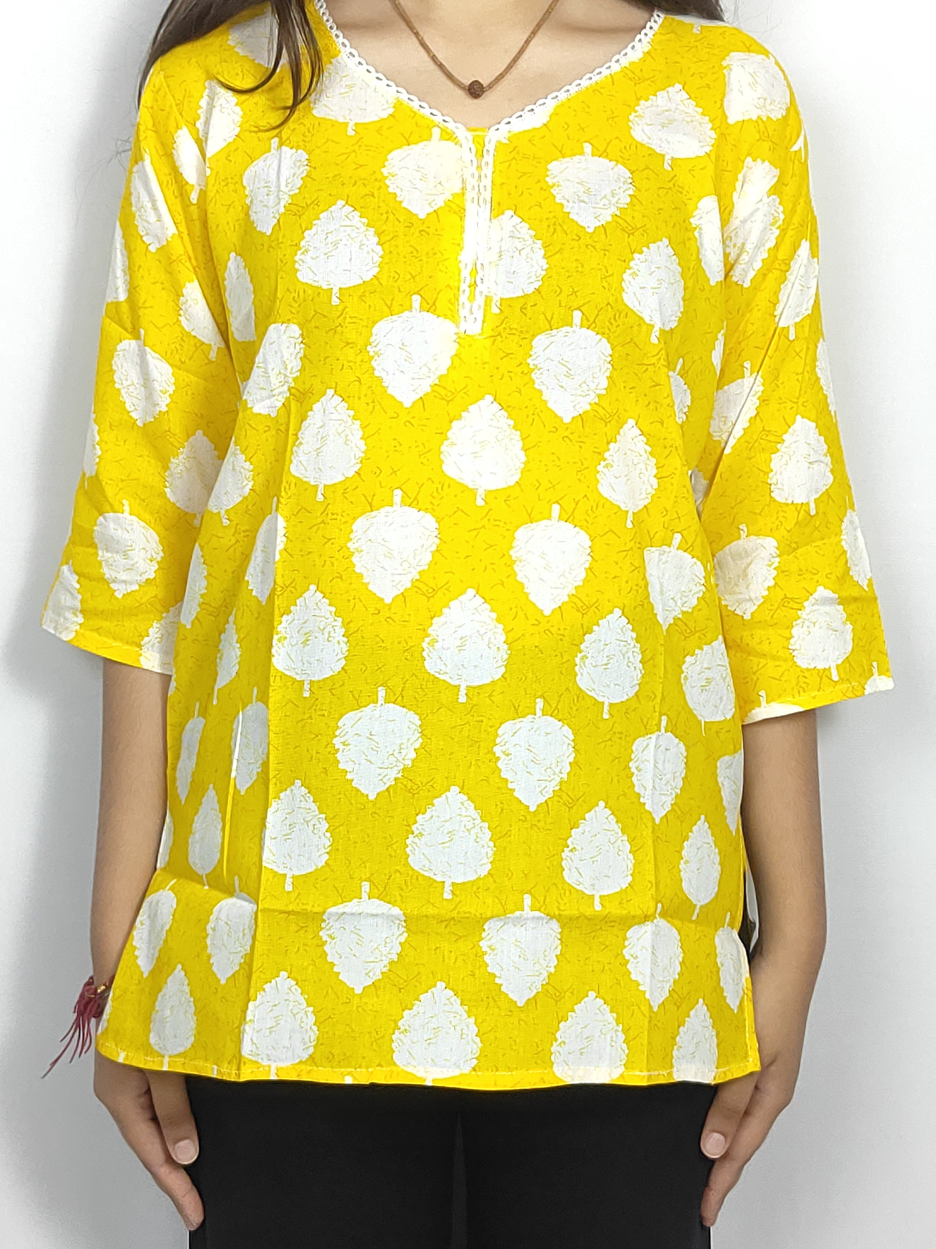 Abstract Printed Cotton Kurti Stylish & Breezy Daily Wear Collection