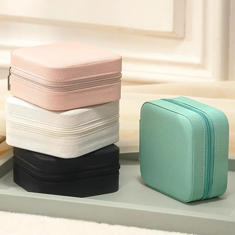 Fashion Jewellery Organisers Box PU Leather Storage Case for Rings, Earrings, Necklace - Travel Portable Jewelry Organizer for Women