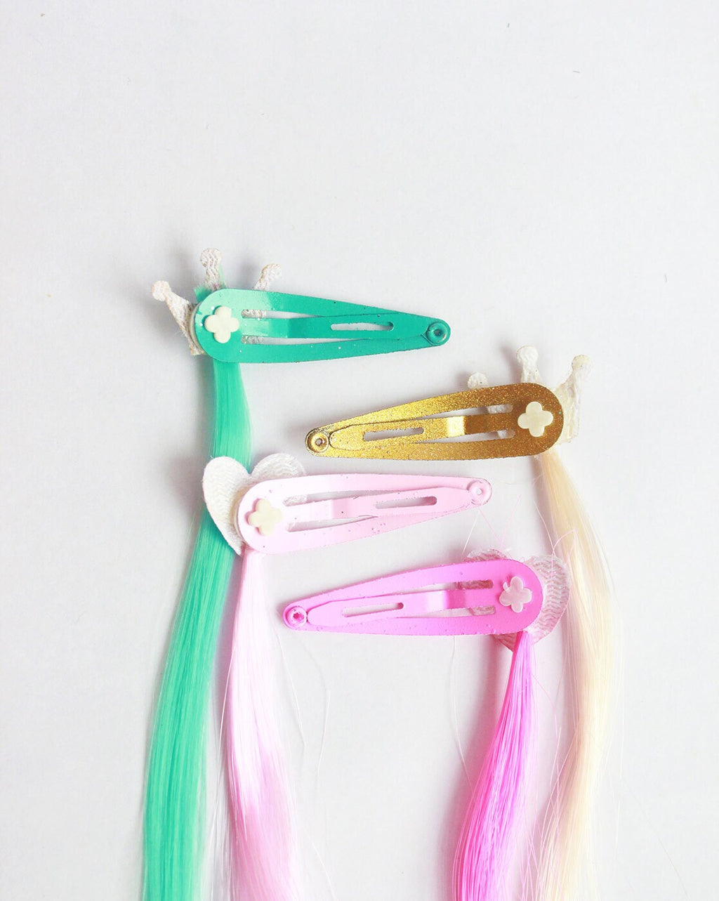 Set of 4 Embellished Hair Clip