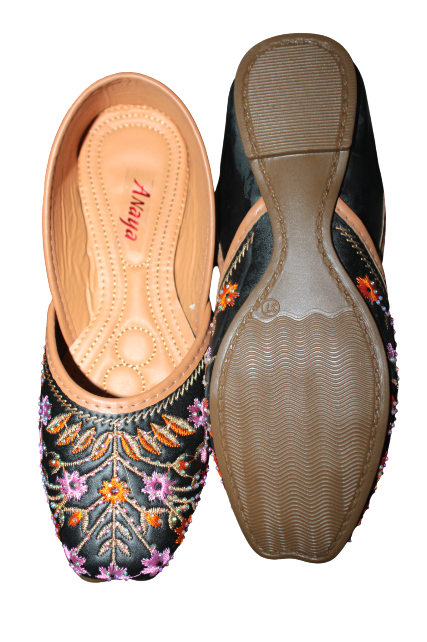 PUNJABI BLACK JUTTI FOR WOMEN
