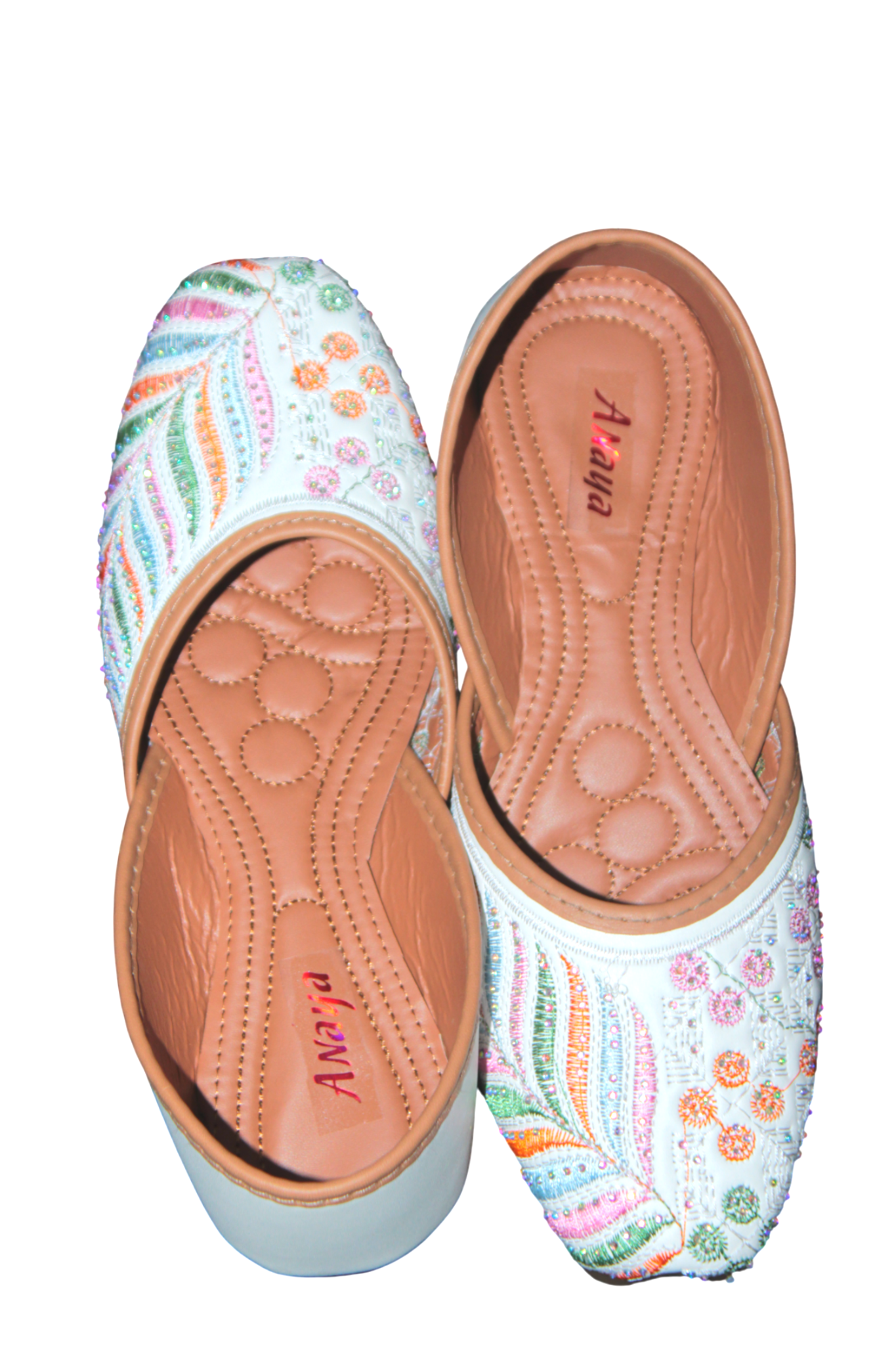 WHITE PUNJABI JUTTI FOR FOMEN