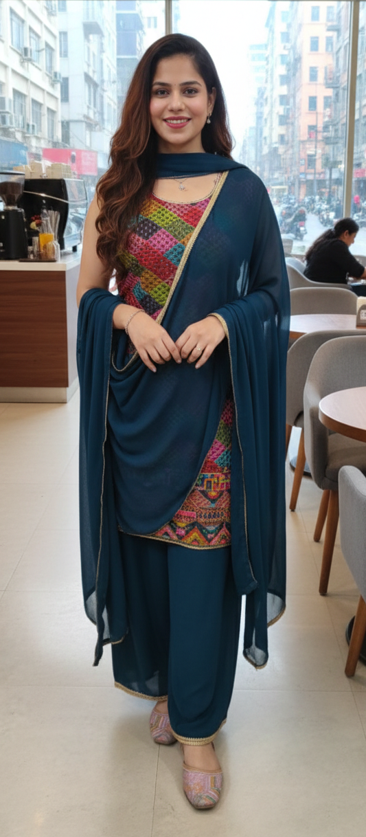 Multi colour Partywear dress (Z0560)