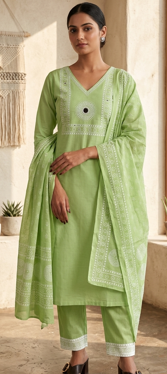 Pista colour reyon cotton fabric 3 piece suit (Z0782)
