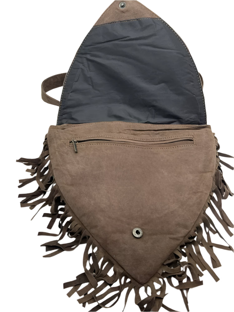 Hand Embroidery Crossbody Leather Purse Bag- Kashmiri