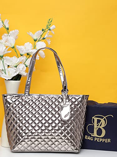 Silver Colour Women Hand Bag