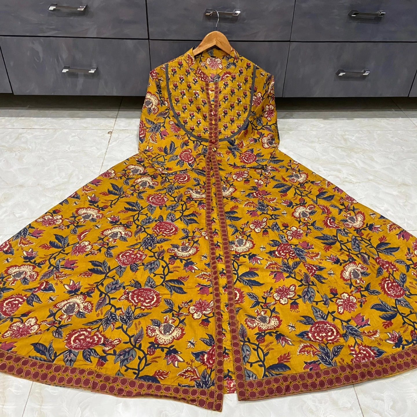 Yellow Anarkali Set (Z0150)