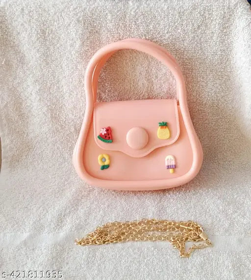 Trendy Mini Purse sling bag With double Handle for Girls Kids Jelly Purse Clutch Crossbody Shoulder Bag Trending Fashion