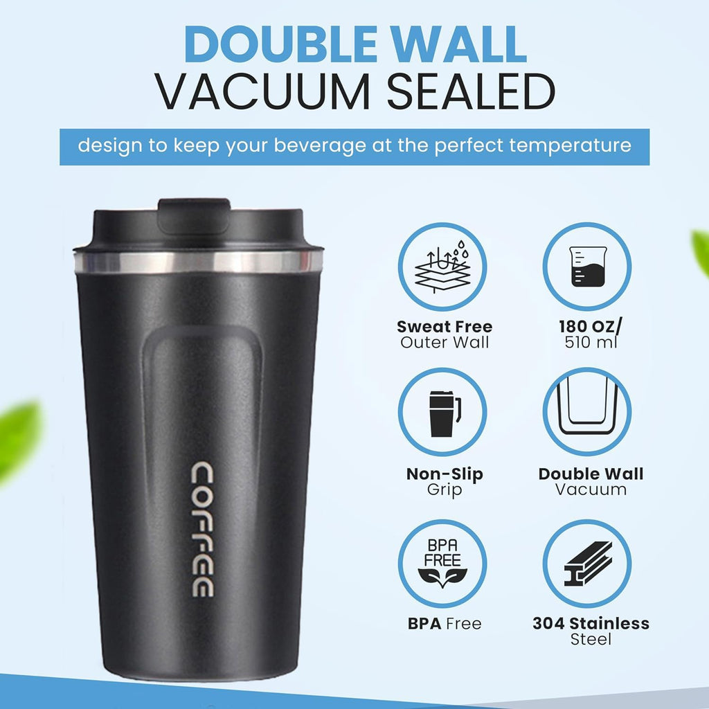 Vacuum Insulated Temperature Display Coffee Mug Stainless Steel Coffee Mug | Insulated Travel Mug | Double-Walled Insulation Hot and cold Smart Coffee Tumbler Travelling Mug