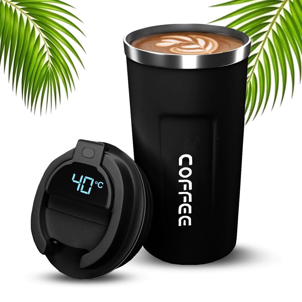 Vacuum Insulated Temperature Display Coffee Mug Stainless Steel Coffee Mug | Insulated Travel Mug | Double-Walled Insulation Hot and cold Smart Coffee Tumbler Travelling Mug