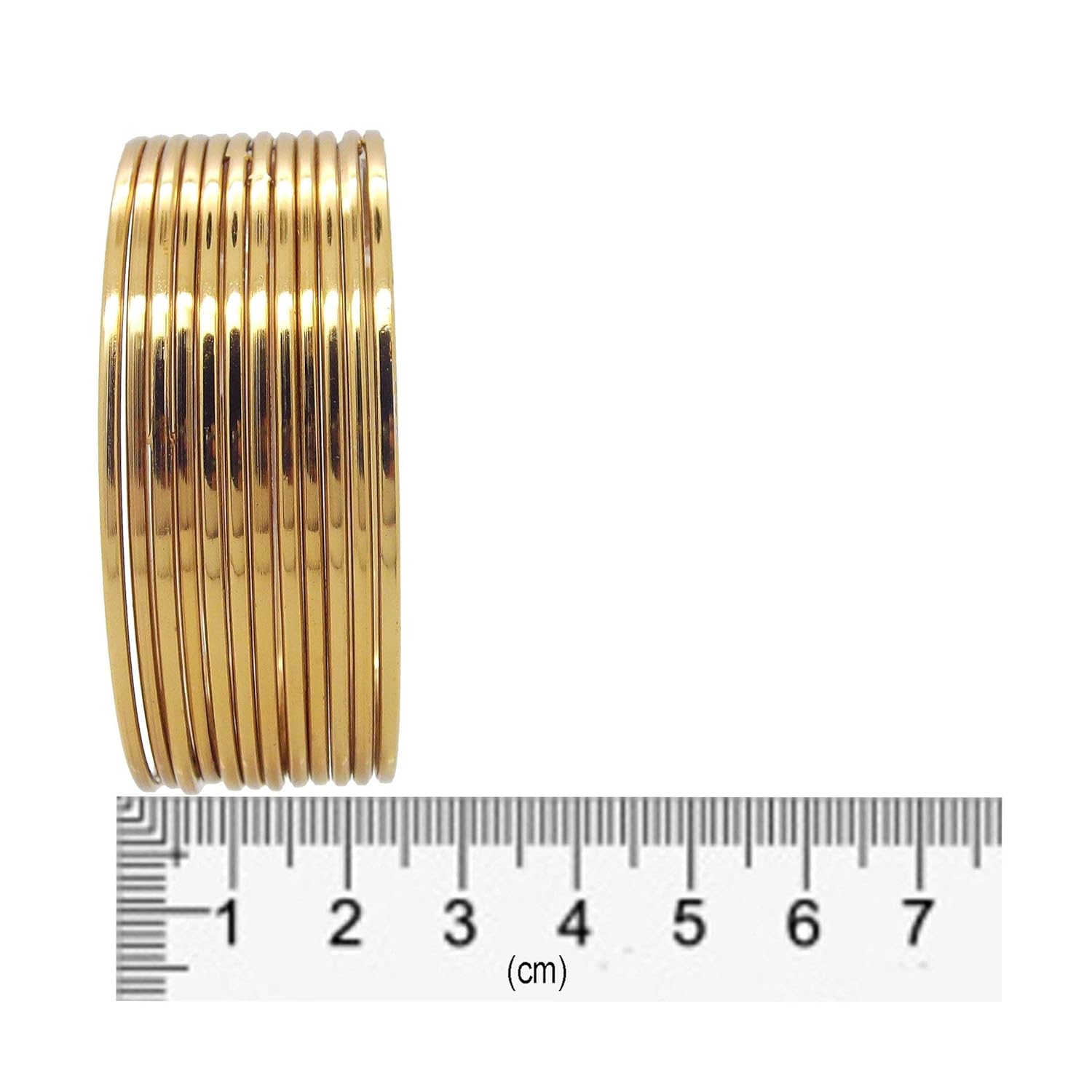 Oxidised Plain Gold Platted 12pc Bangle for Womens (J1)