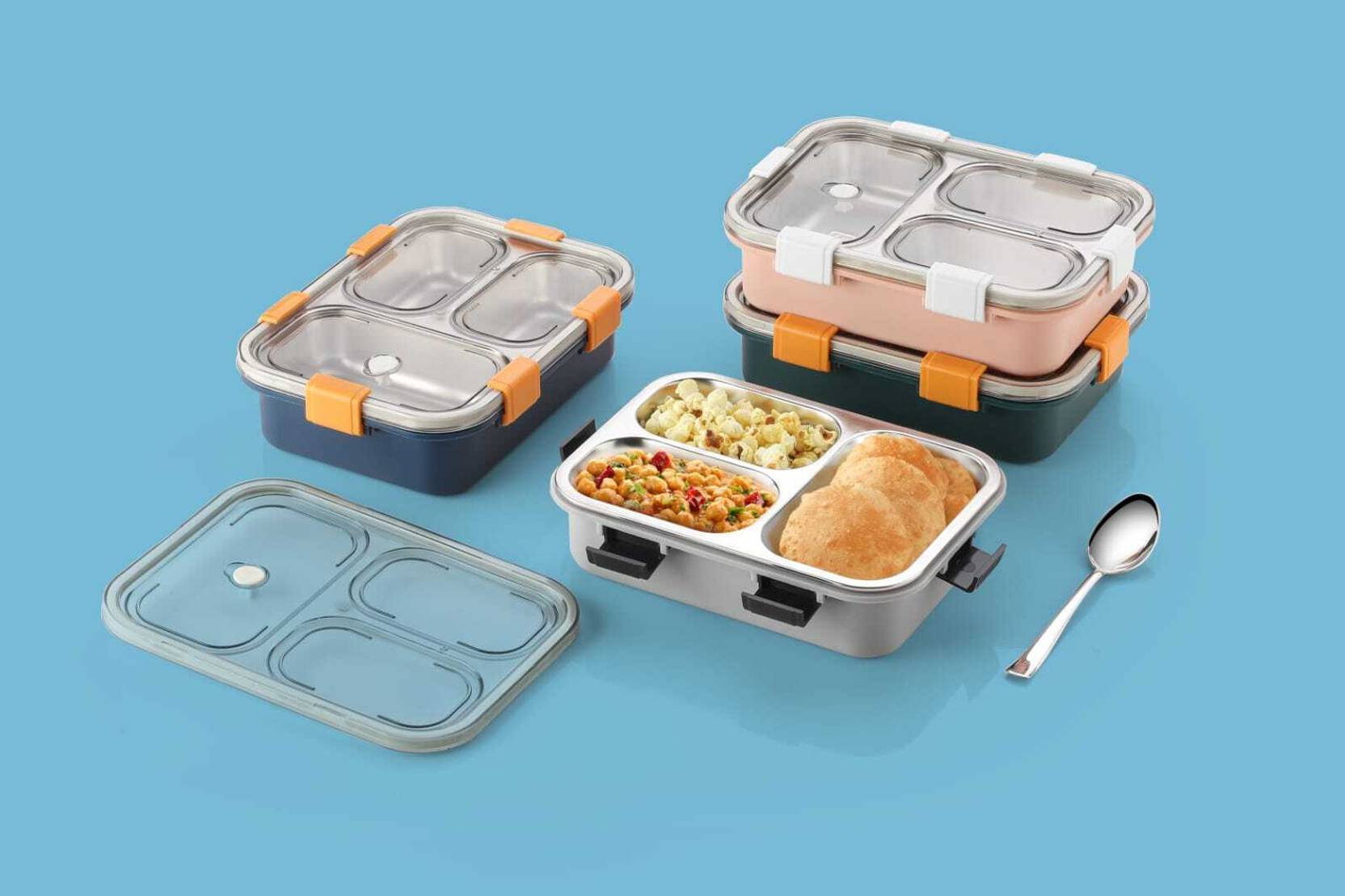 COLORS SCHOOL LUNCH BOX 3 Containers Lunch Box  (1000 ml, Thermoware)