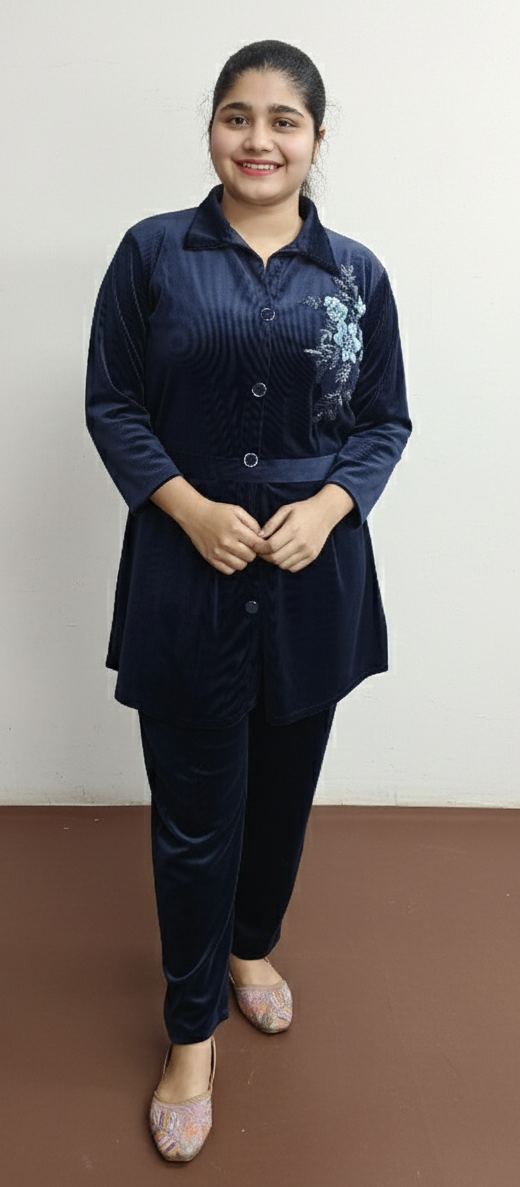 Dark Blue Colour beautiful 2 piece suit (ZO440)