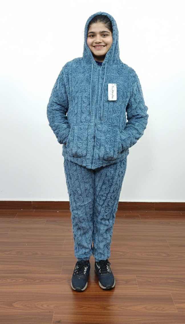 Blue colour beautiful Woolen Night Suit (Z0419)