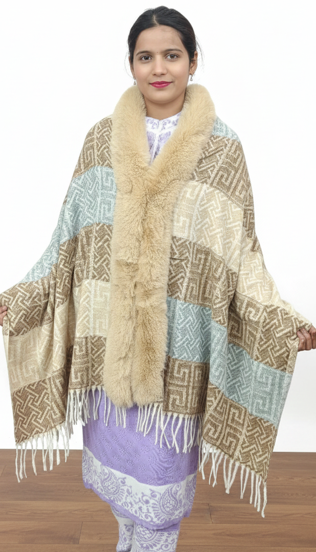 Yellow and grey colour Beautiful Pounchu (ZO407)