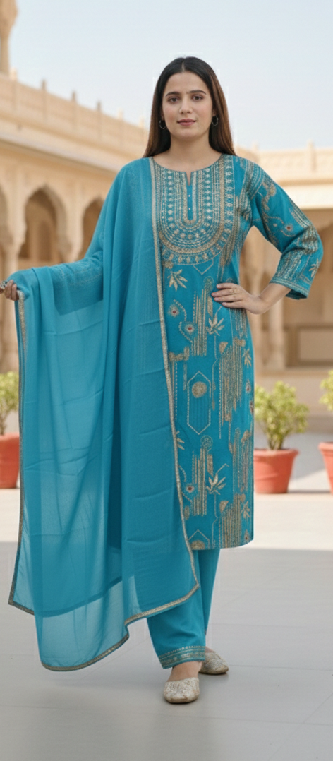 Firoji colour plus size pure Reyon cotton fabric (Z0579)
