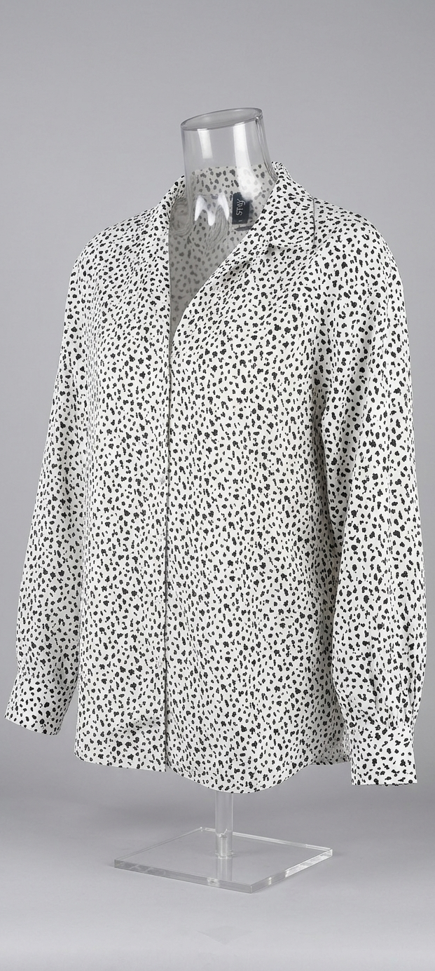 White colour Blend cotton fabric shirt (Z0738)