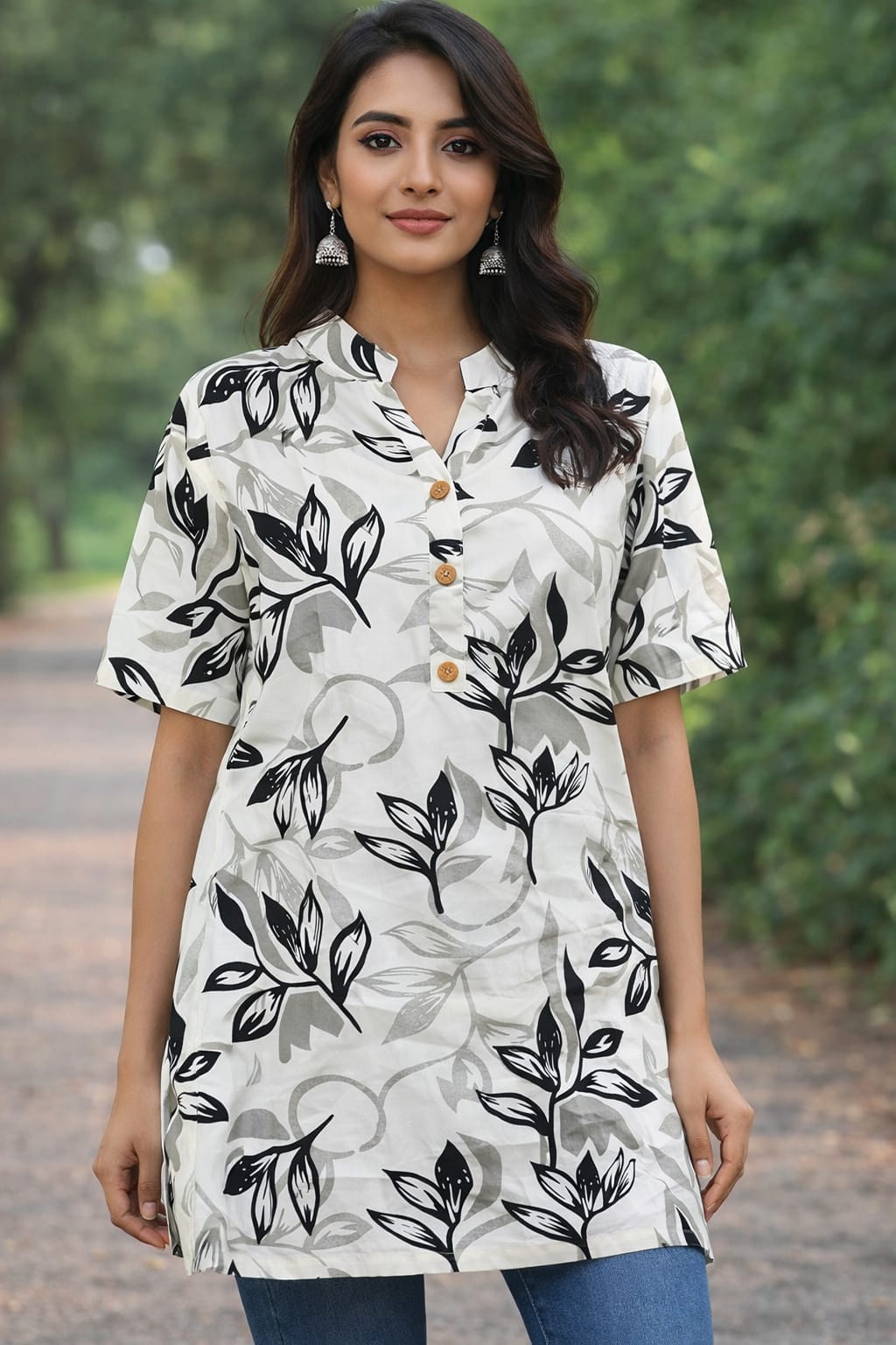 White colour cotton kurti (Z0521)