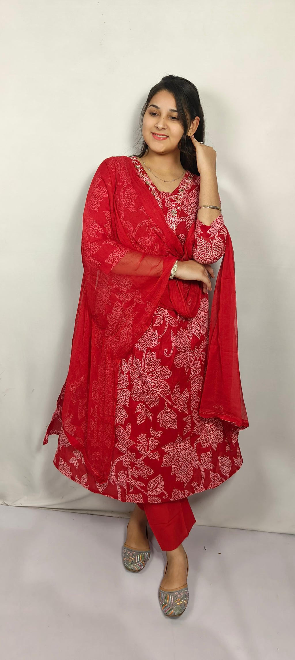 Red Floral Printed Red Floral Printed (Z0232)
