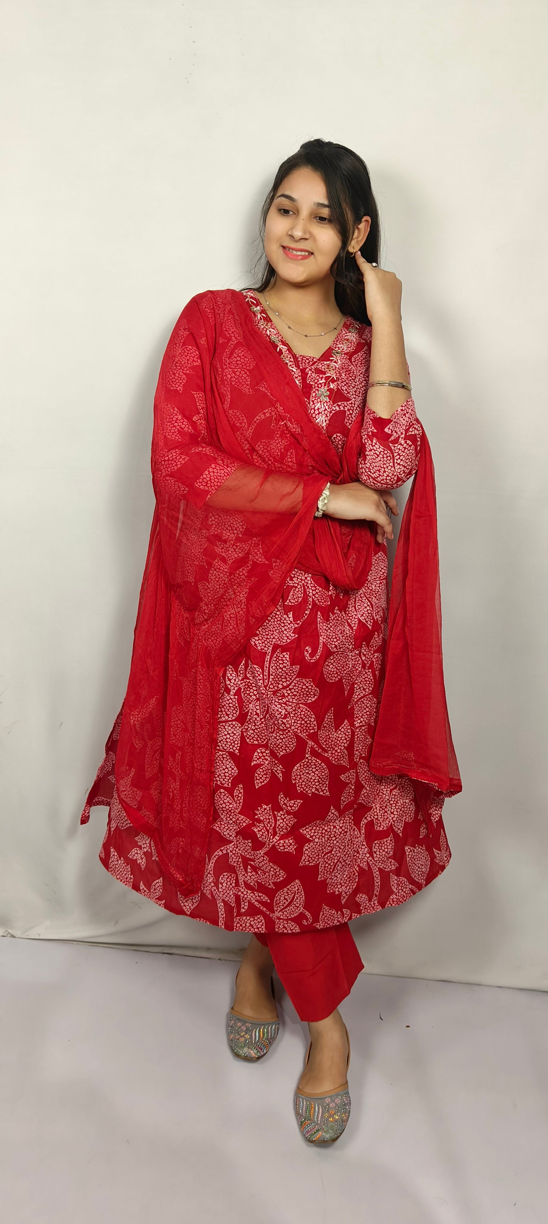Red Floral Printed Red Floral Printed (Z0232)