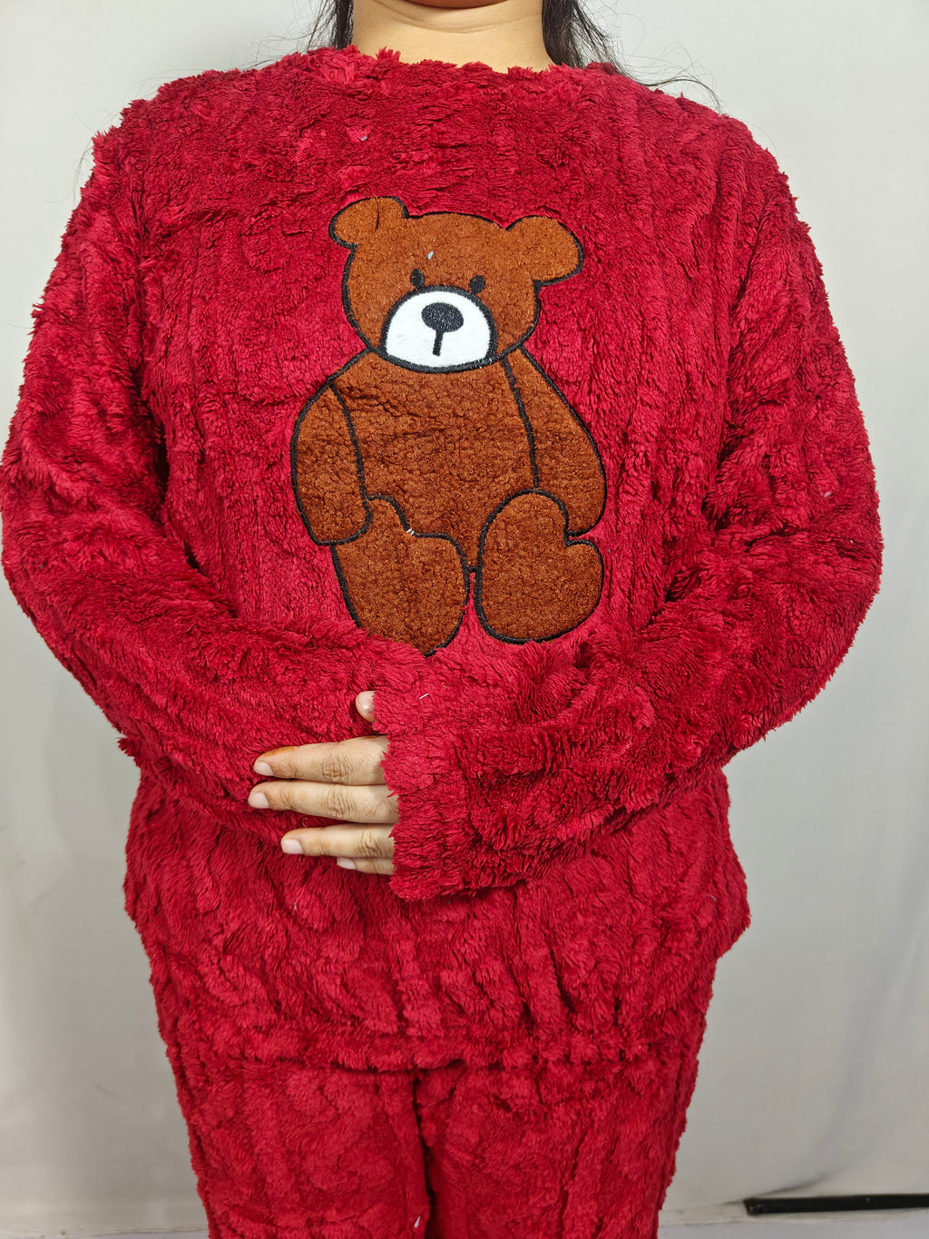Red beautiful Woolen Night Suit  (Z0310)