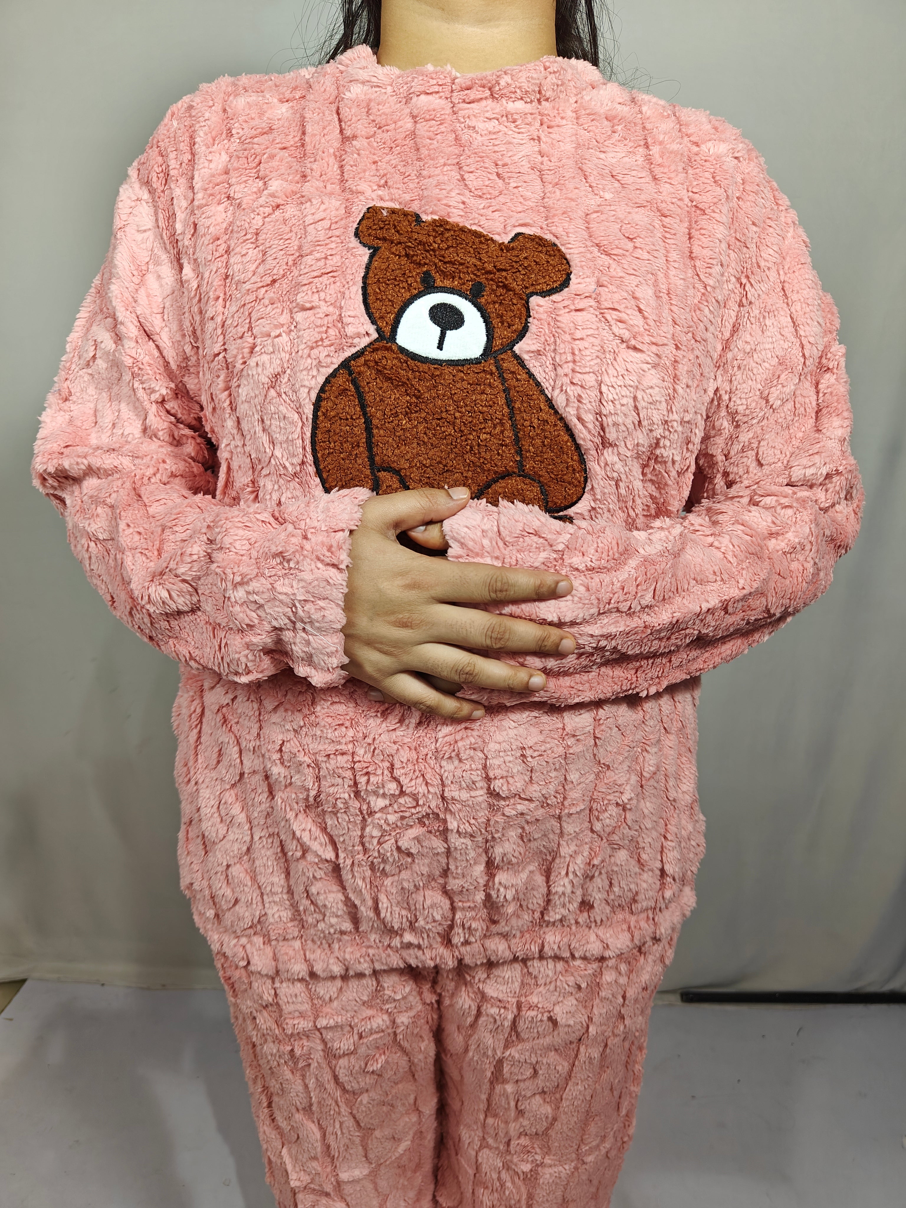 pink colour beautiful Woolen Night Suit (Z0311)