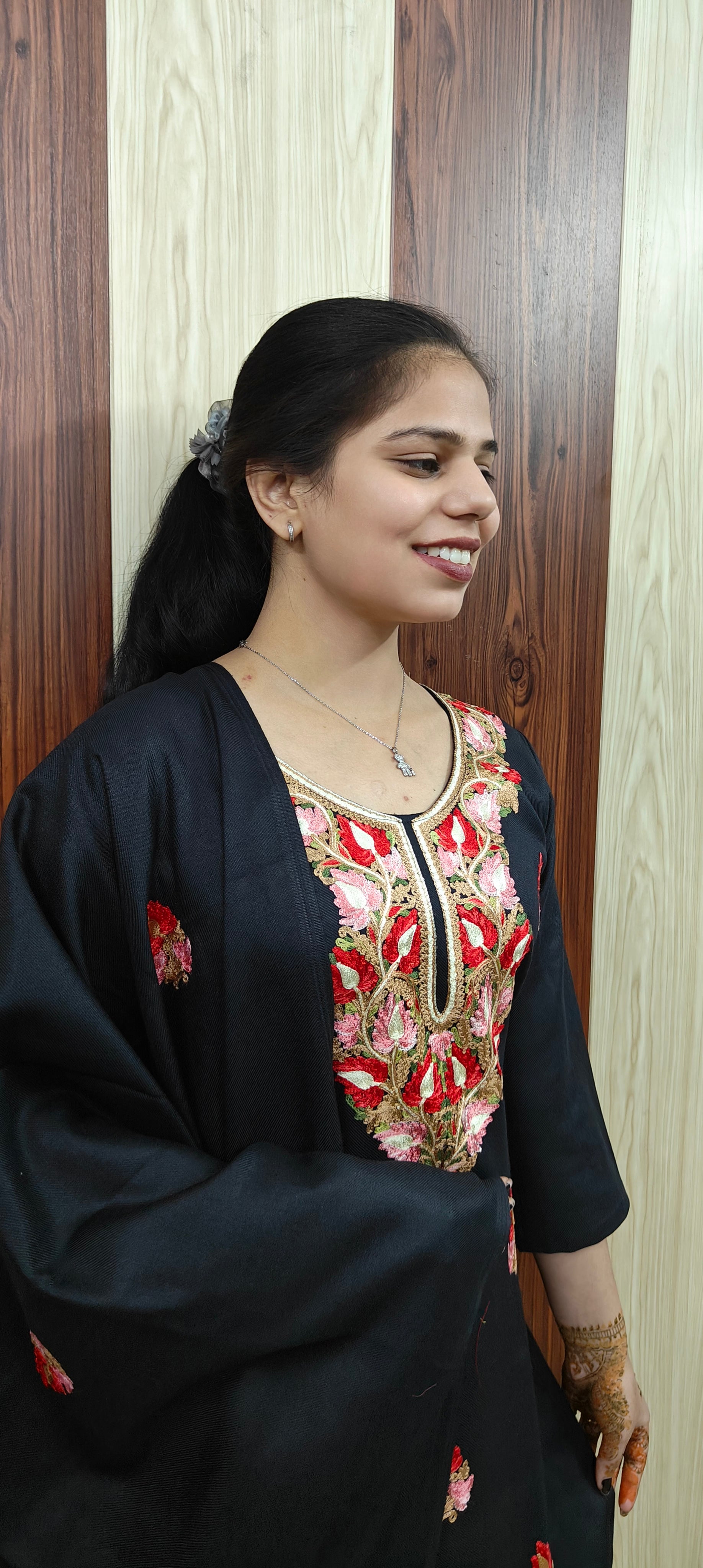 Black kashmiri woolen 3 piece suit (ZO333)