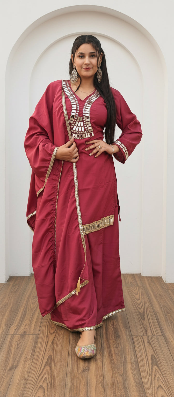 Rosy Pink Beautiful 3 piece set (Z0357)