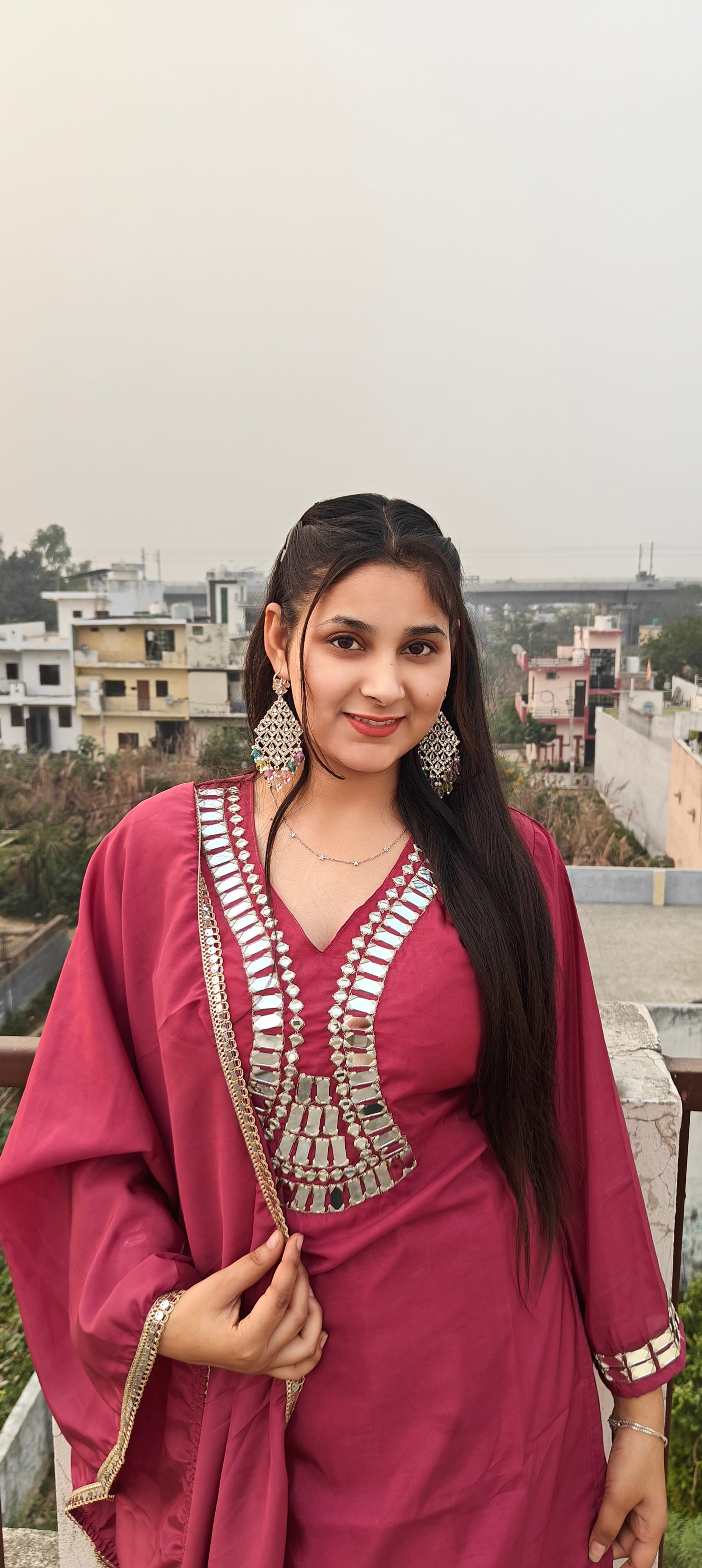 Rosy Pink Beautiful 3 piece set (Z0357)