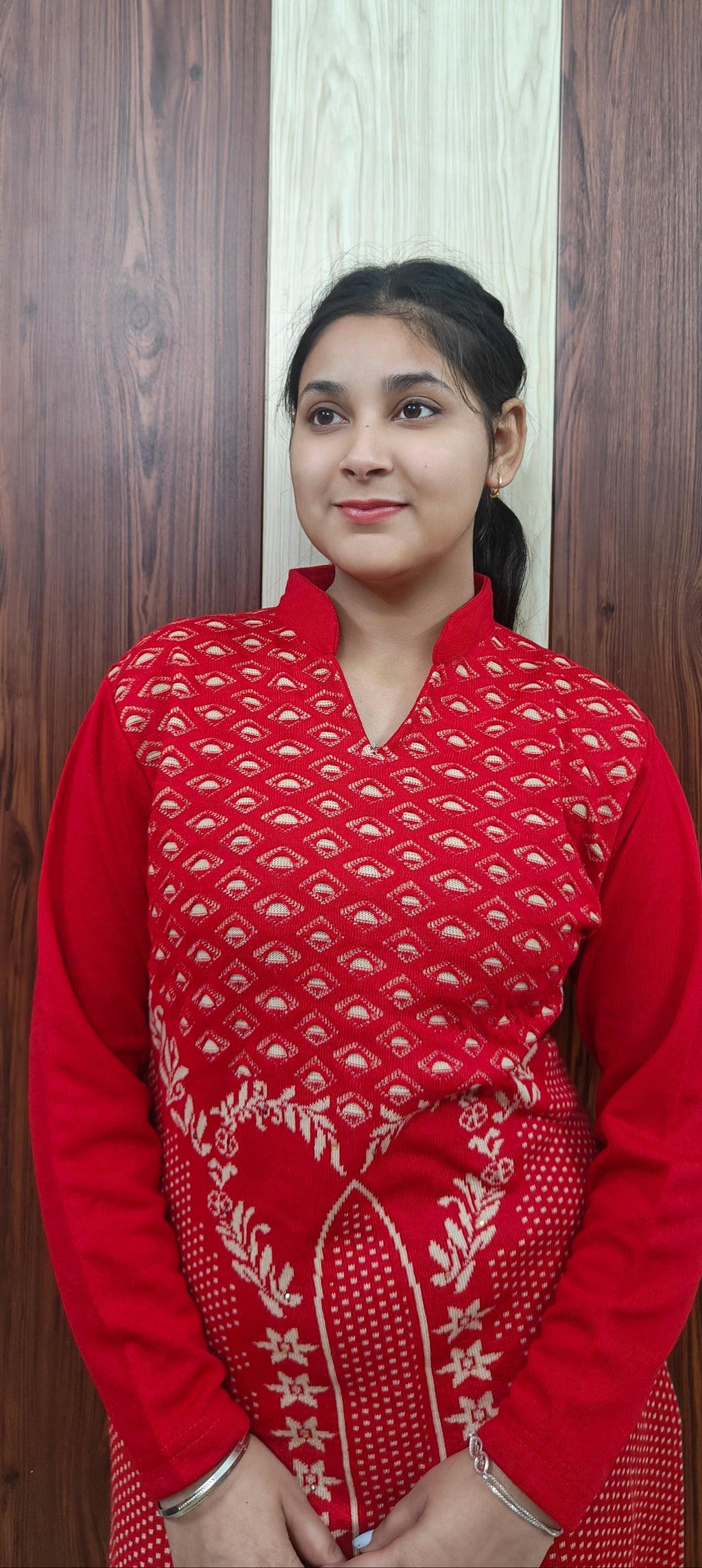 Red 2 Piece woolen suit (Z0369)