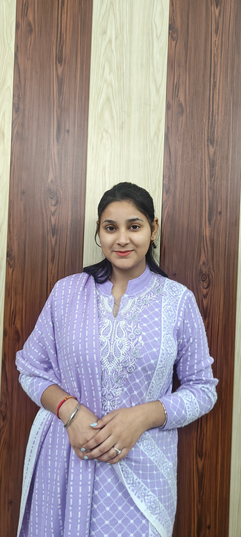 Purple 3 piece woolen suit (Z0372)