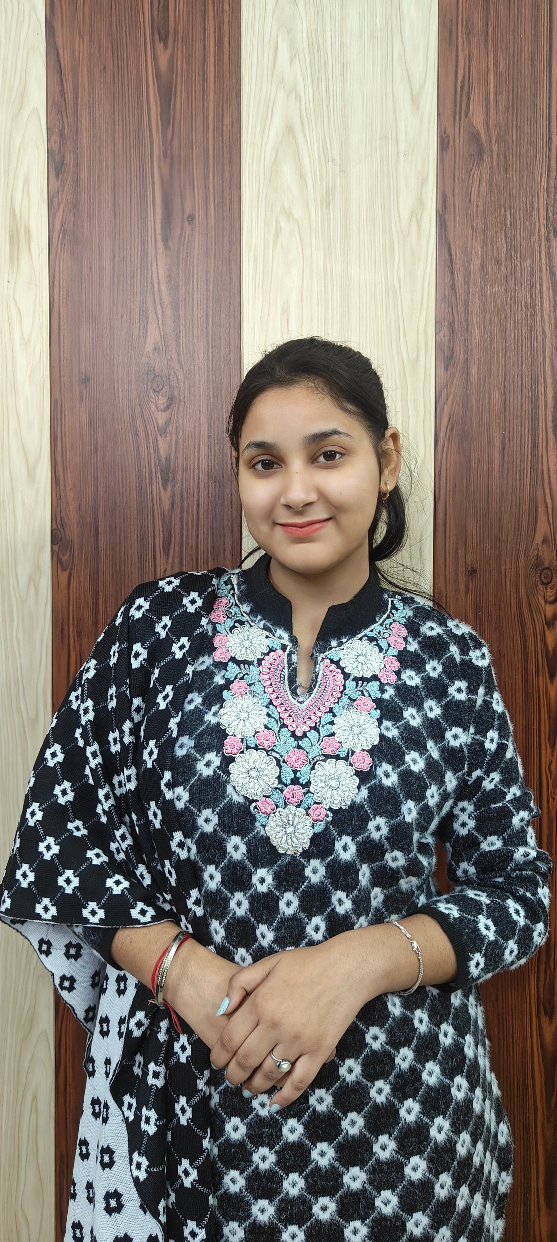 Luxury Black & White Rabbit Wool Three-Piece Suit(Z0370)