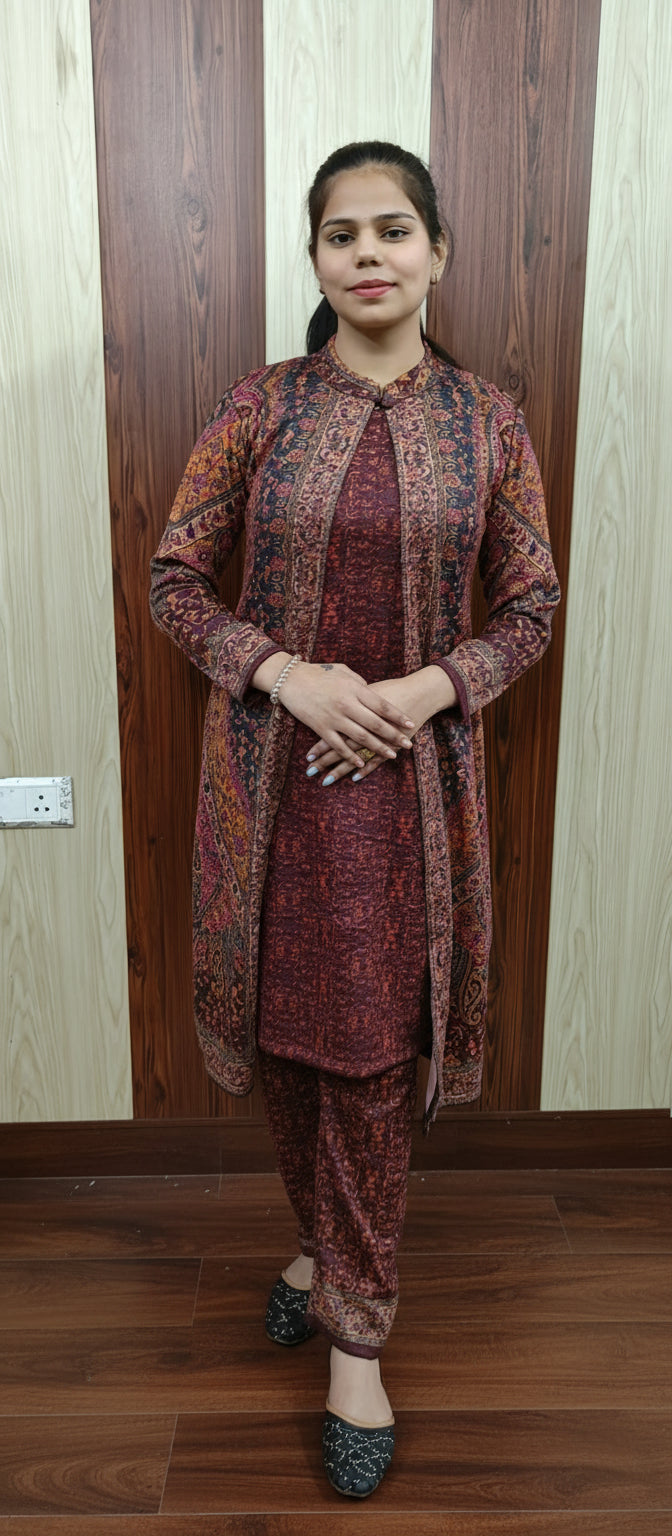 Coffe colour Jacket 3 piece suit (Z0382)