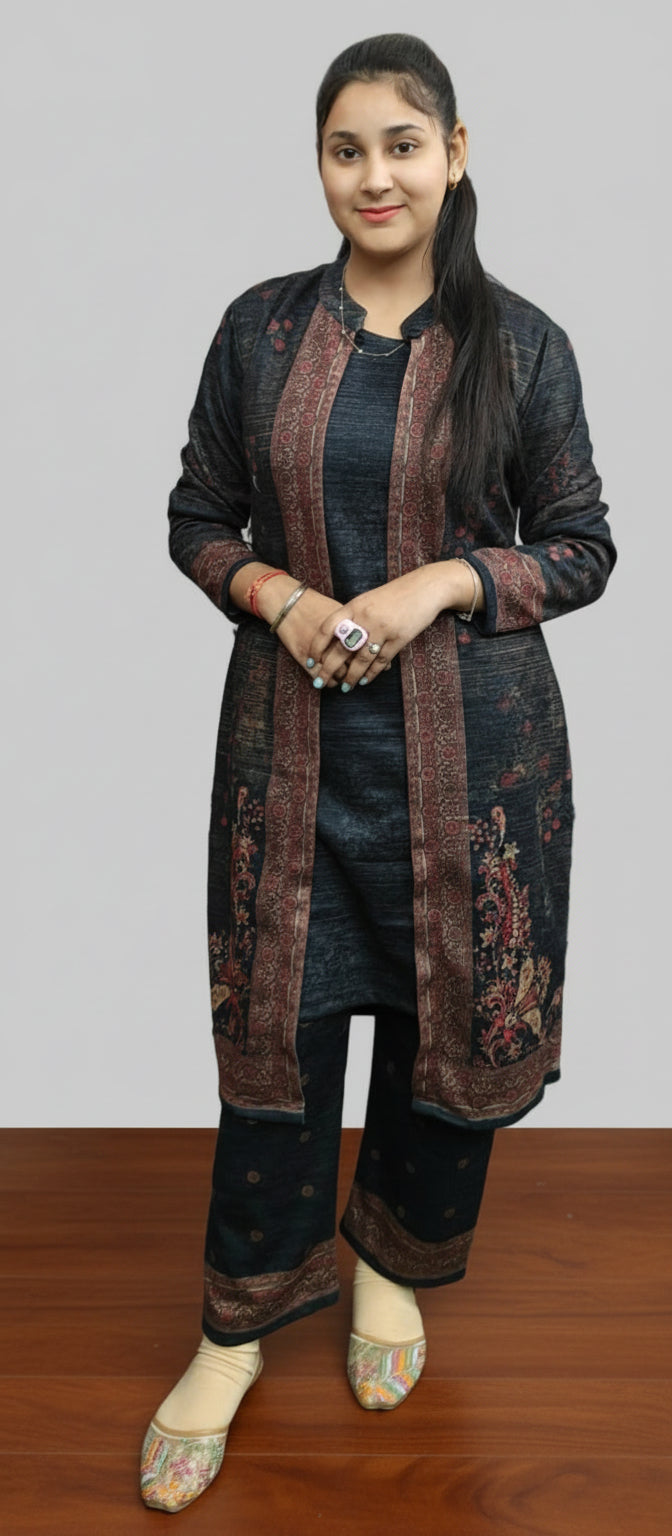 Black Colour Jacket 3 piece suit (Z0386)