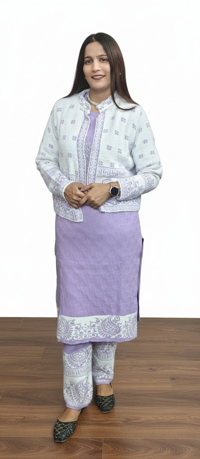 Purple Colour Jacket 3 piece suit( Z0391 )