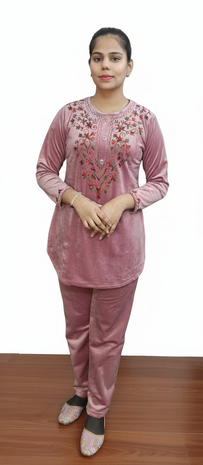 Rose Pink kashmiri 2 Piece (ZO393)