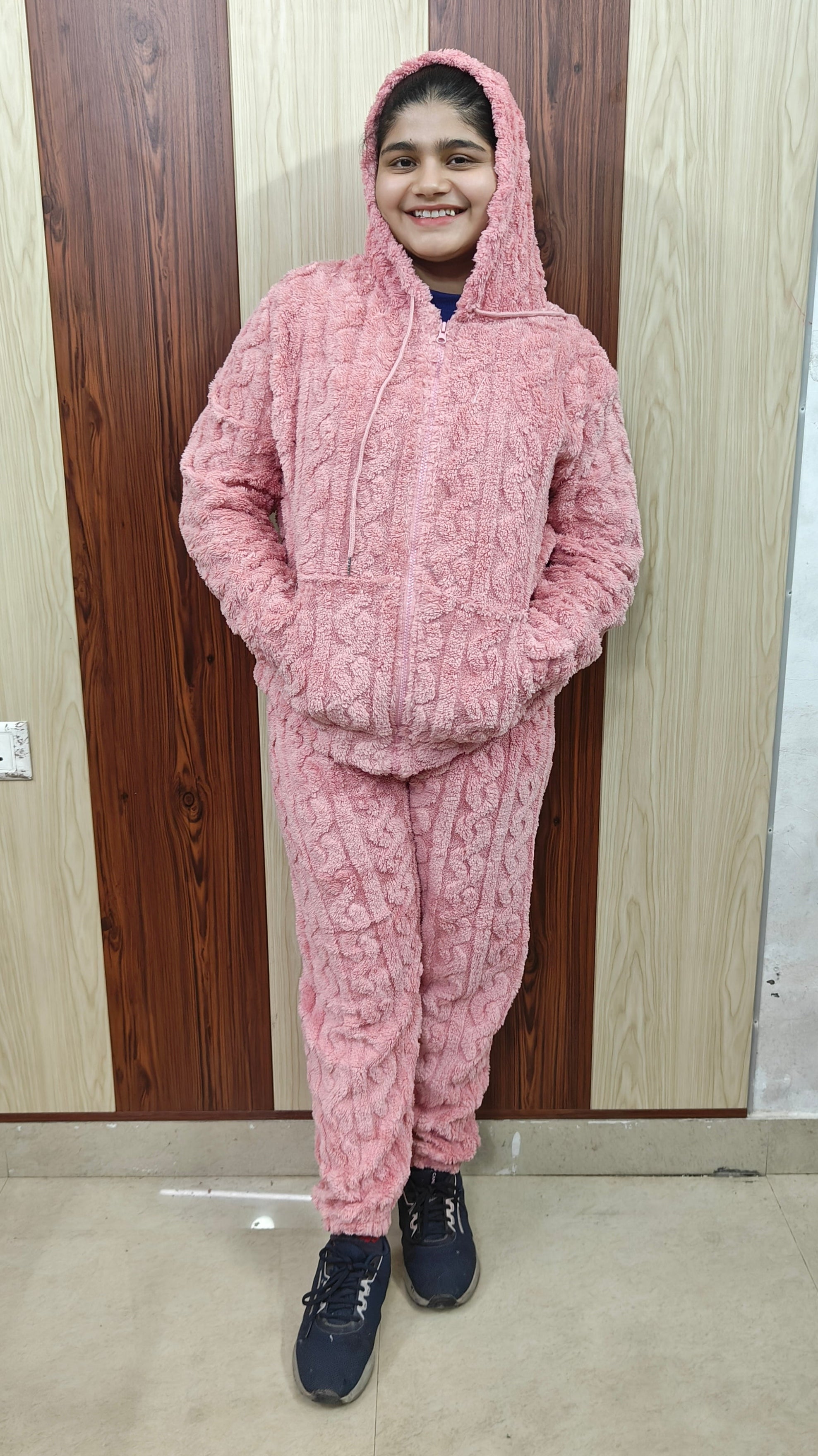 Pink colour beautiful Woolen Night Suit (Z0420)