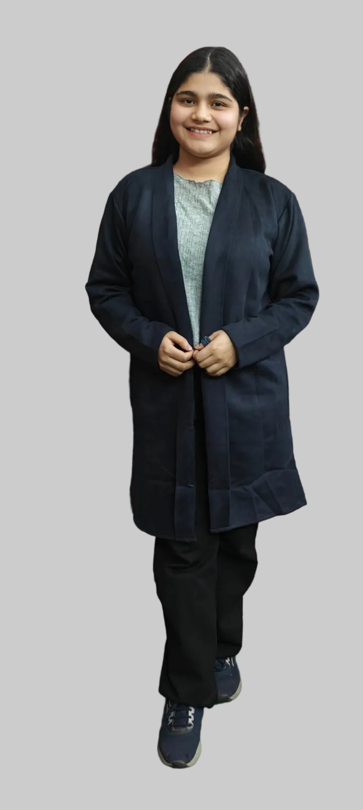 Dark blue long coat (ZO434)