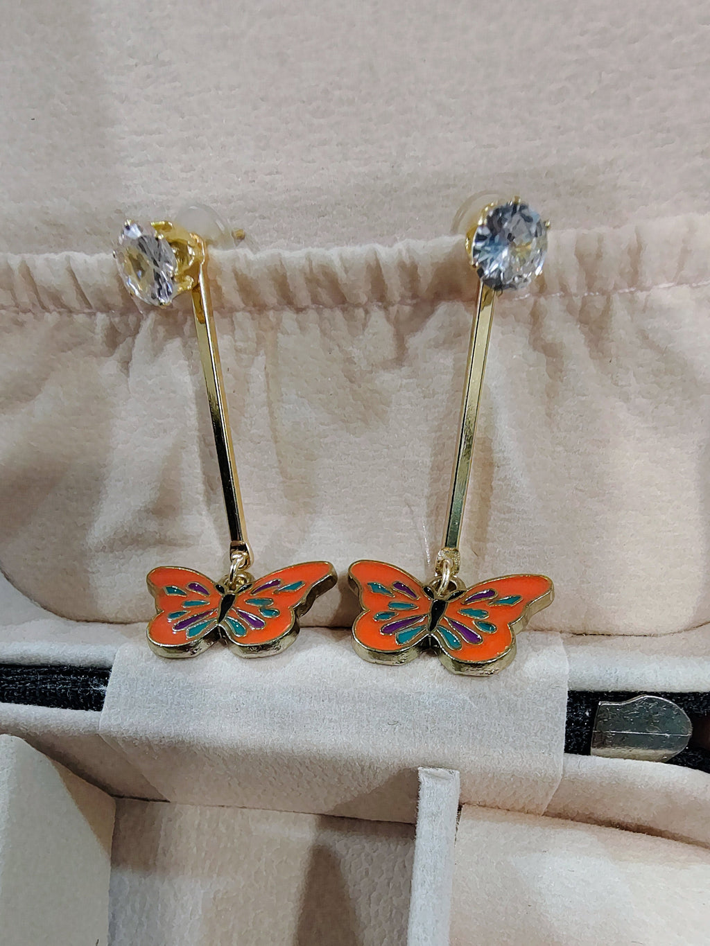 Korean Butterfly Drop Earrings