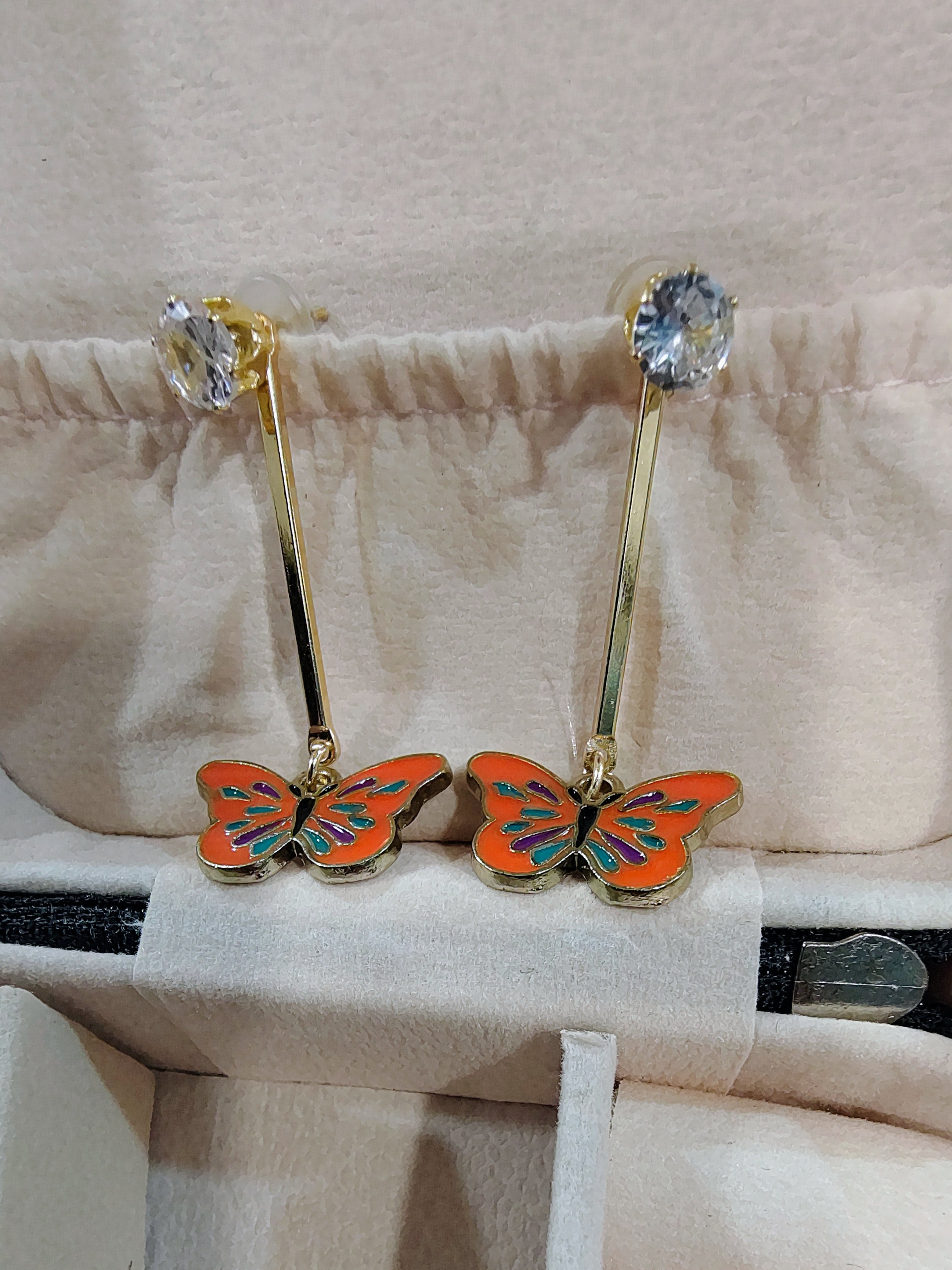 Korean Butterfly Drop Earrings