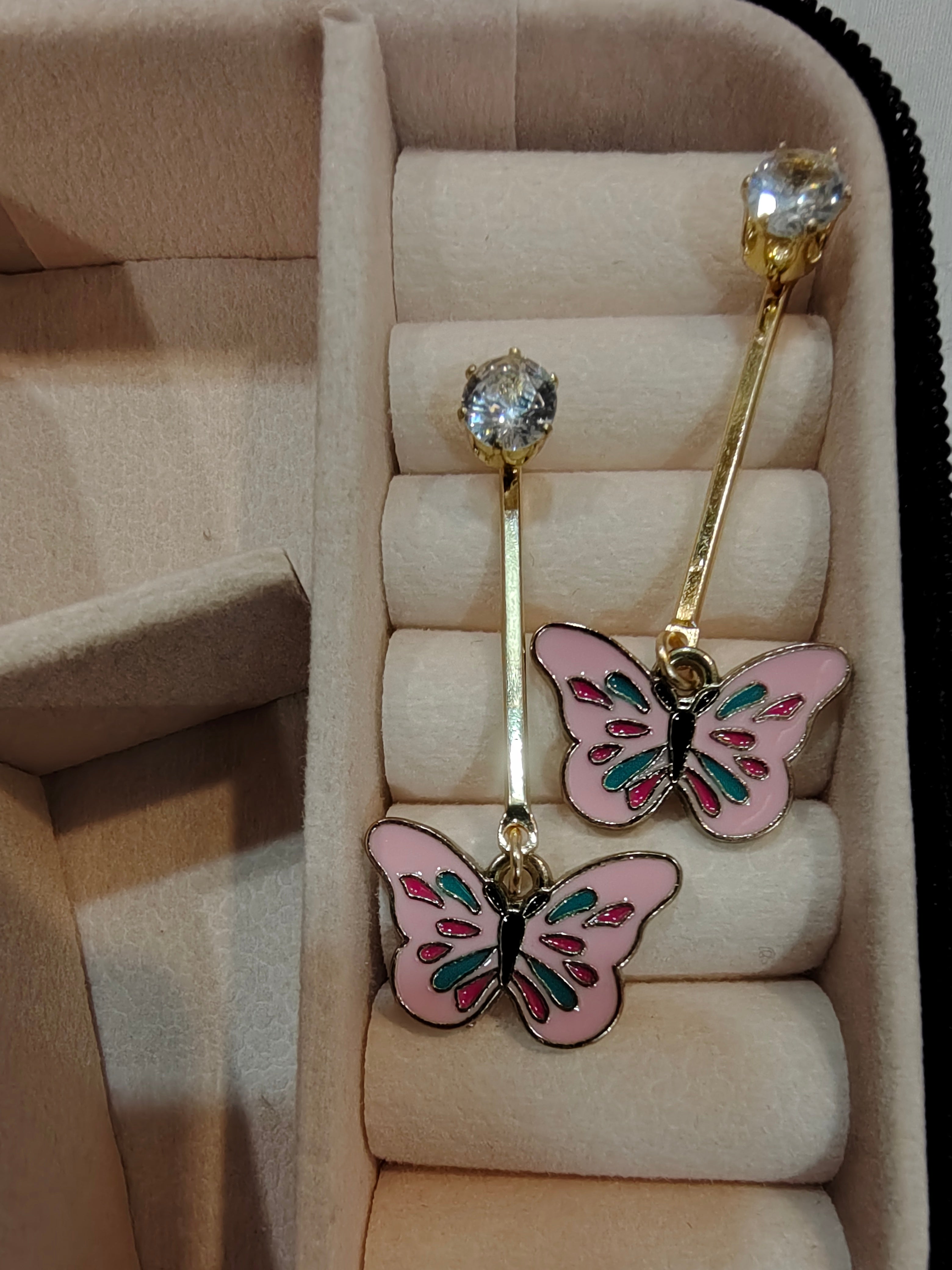 Korean Butterfly Drop Earrings