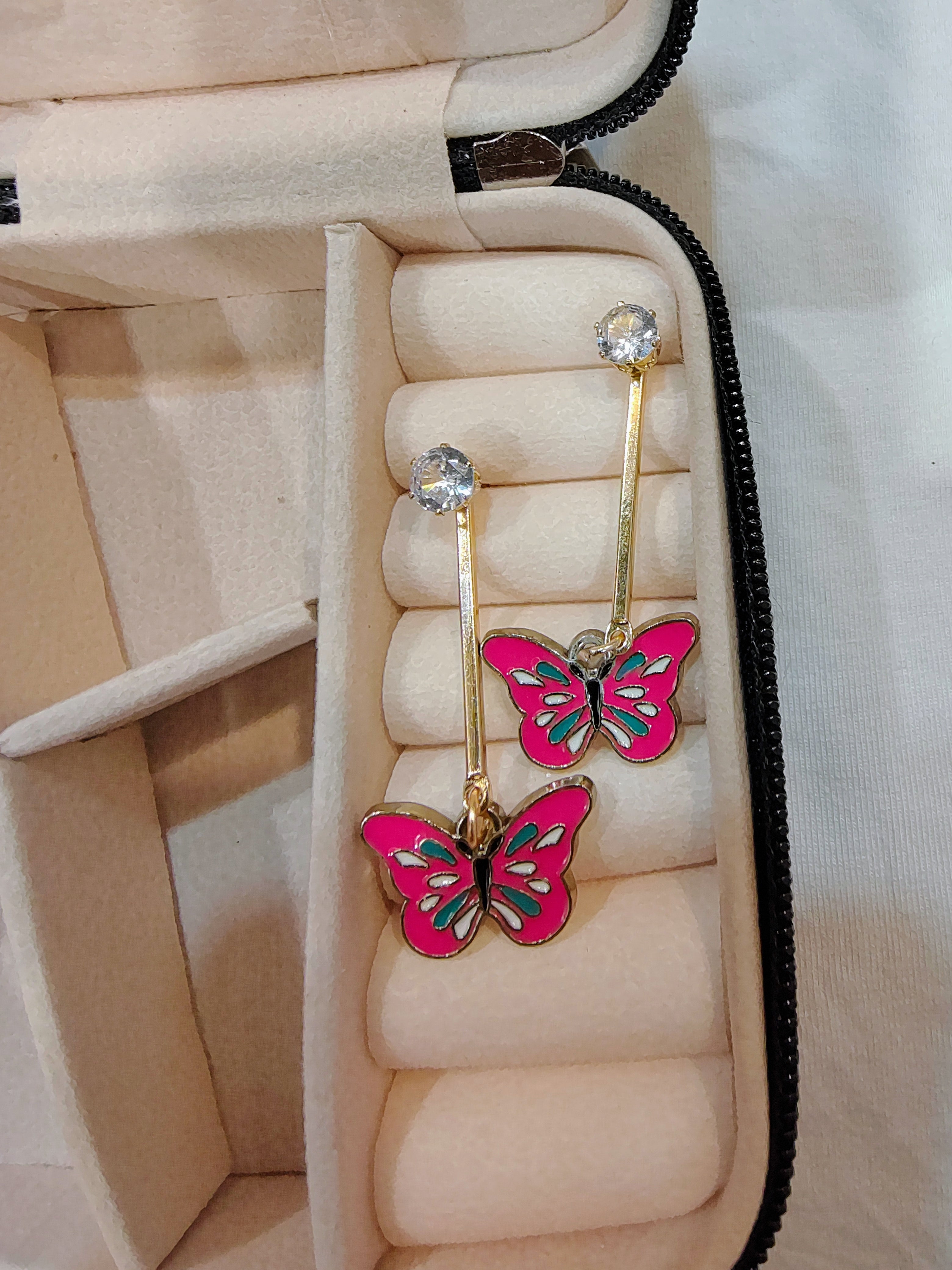 Korean Butterfly Drop Earrings