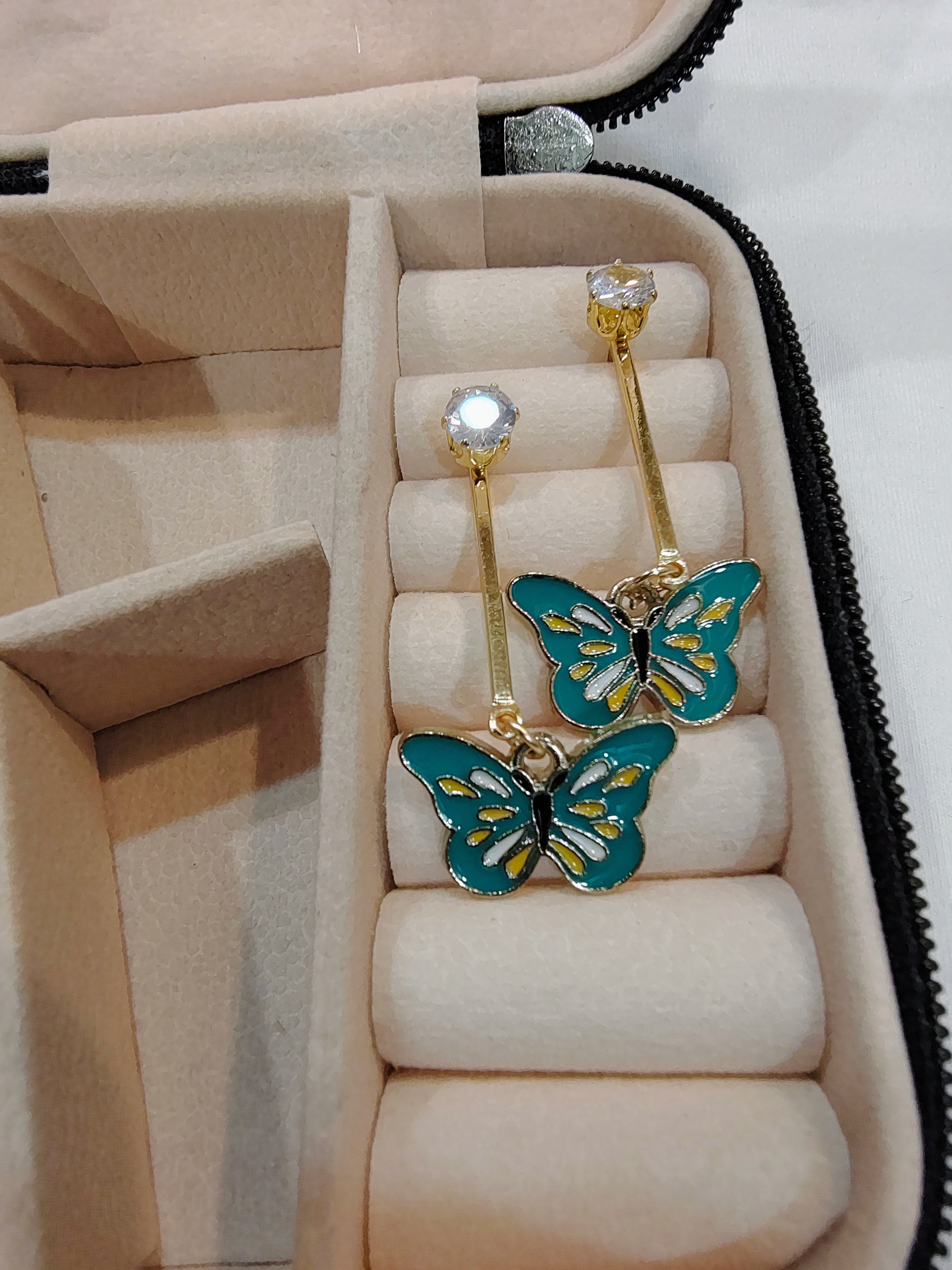 Korean Butterfly Drop Earrings
