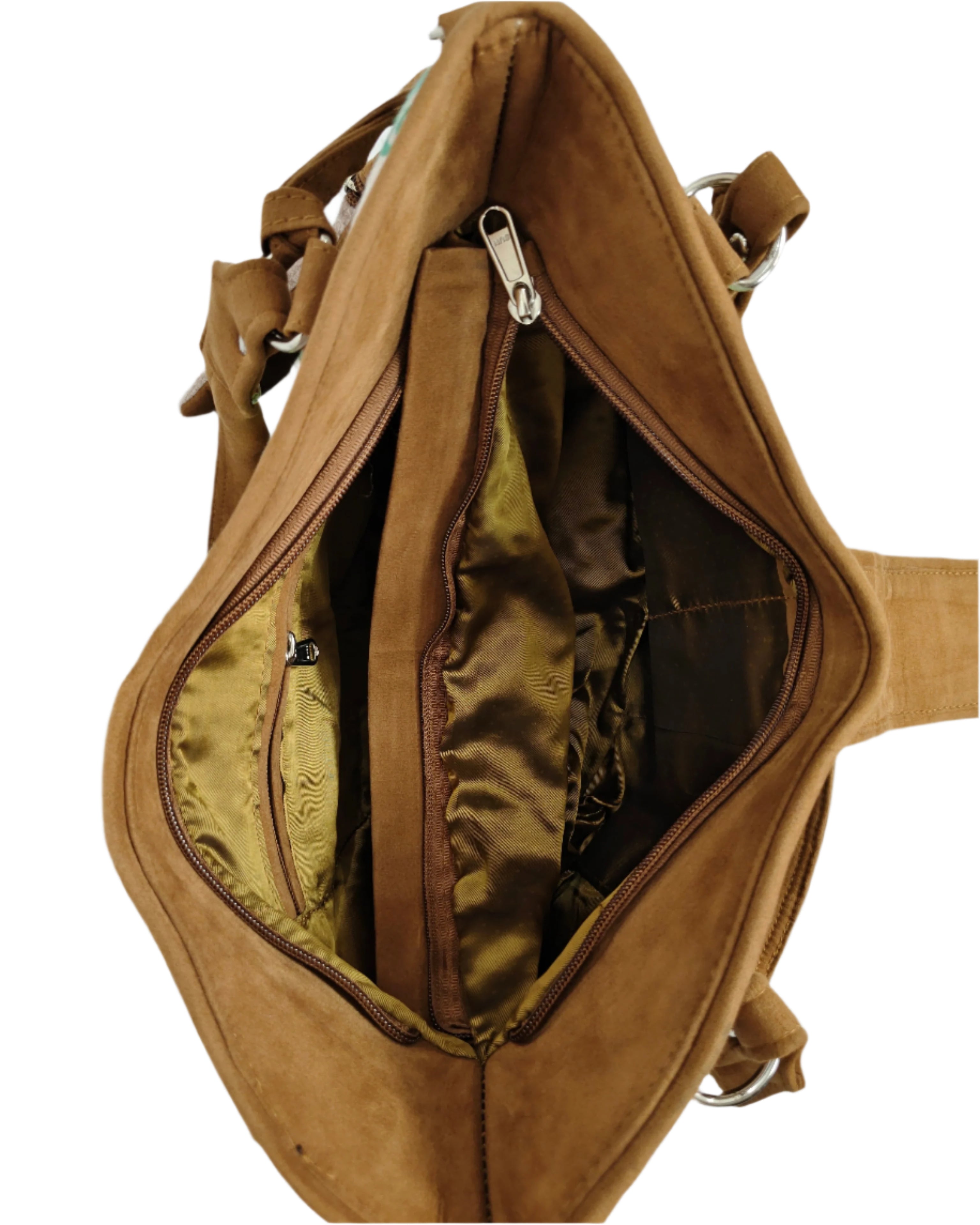 Floral Embroidered Shoulder Bag, Vintage Style Handbag with Leather Handles,Sling Strap with Botanical Design