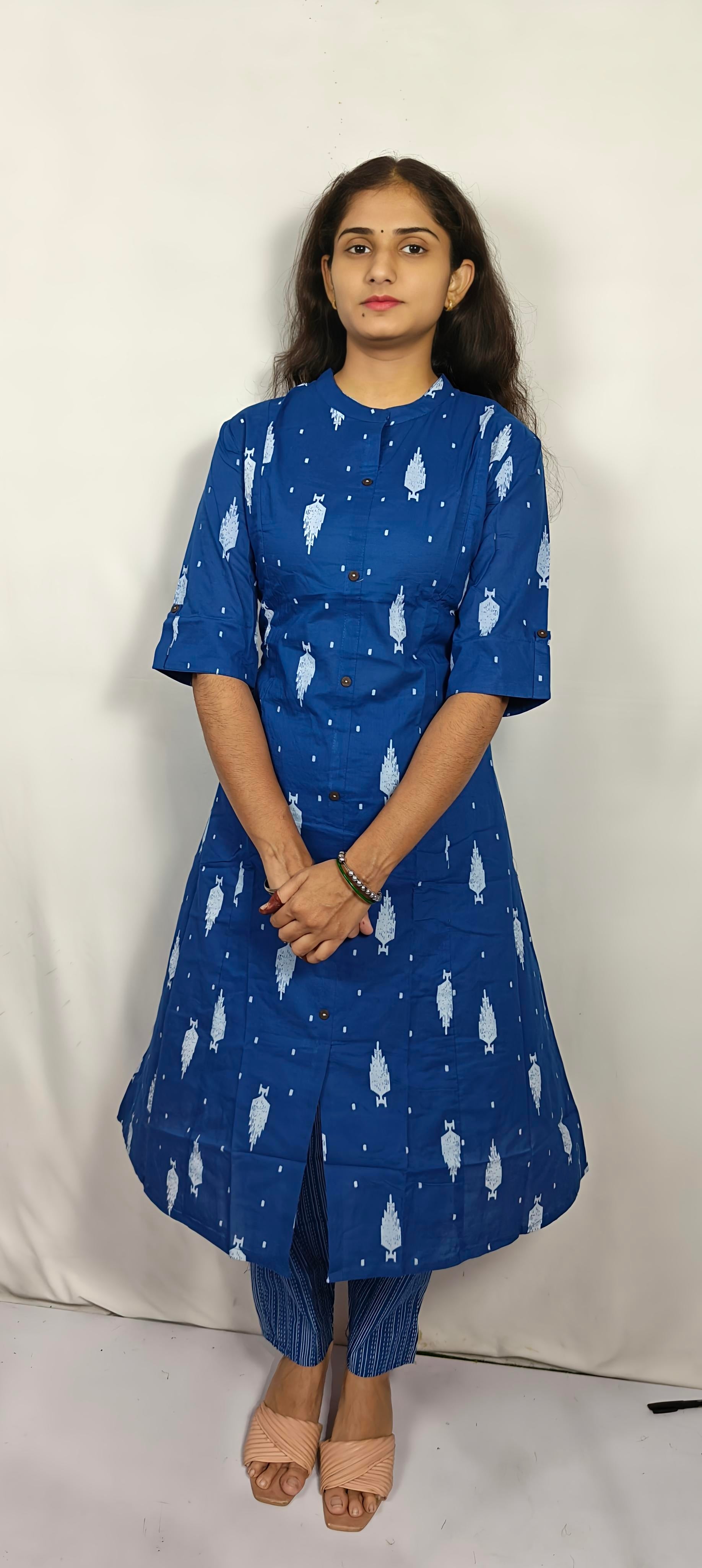 Blue Printed  Co-Ord Set (Z0205)