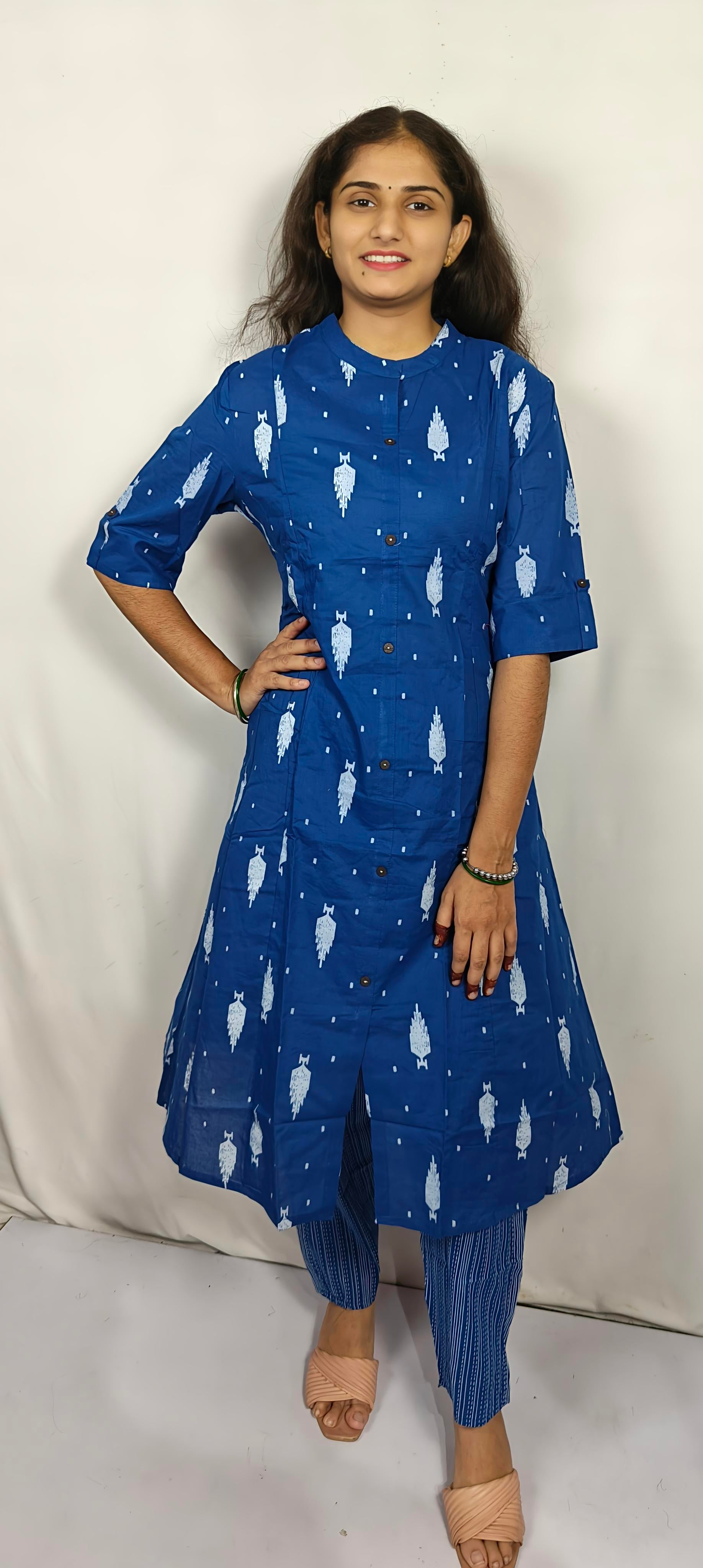 Blue Printed  Co-Ord Set (Z0205)