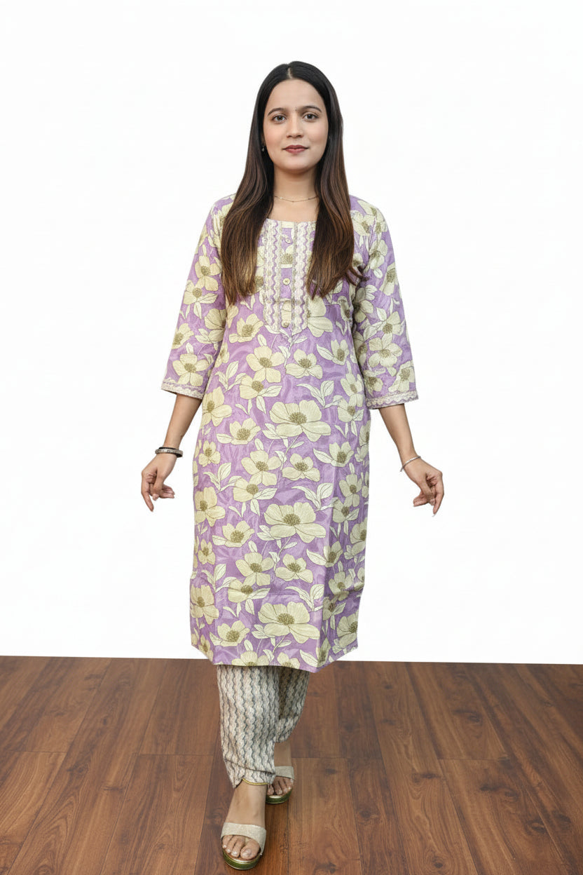 light Purple Colour Pashmina 2 Piece suit (ZO417)