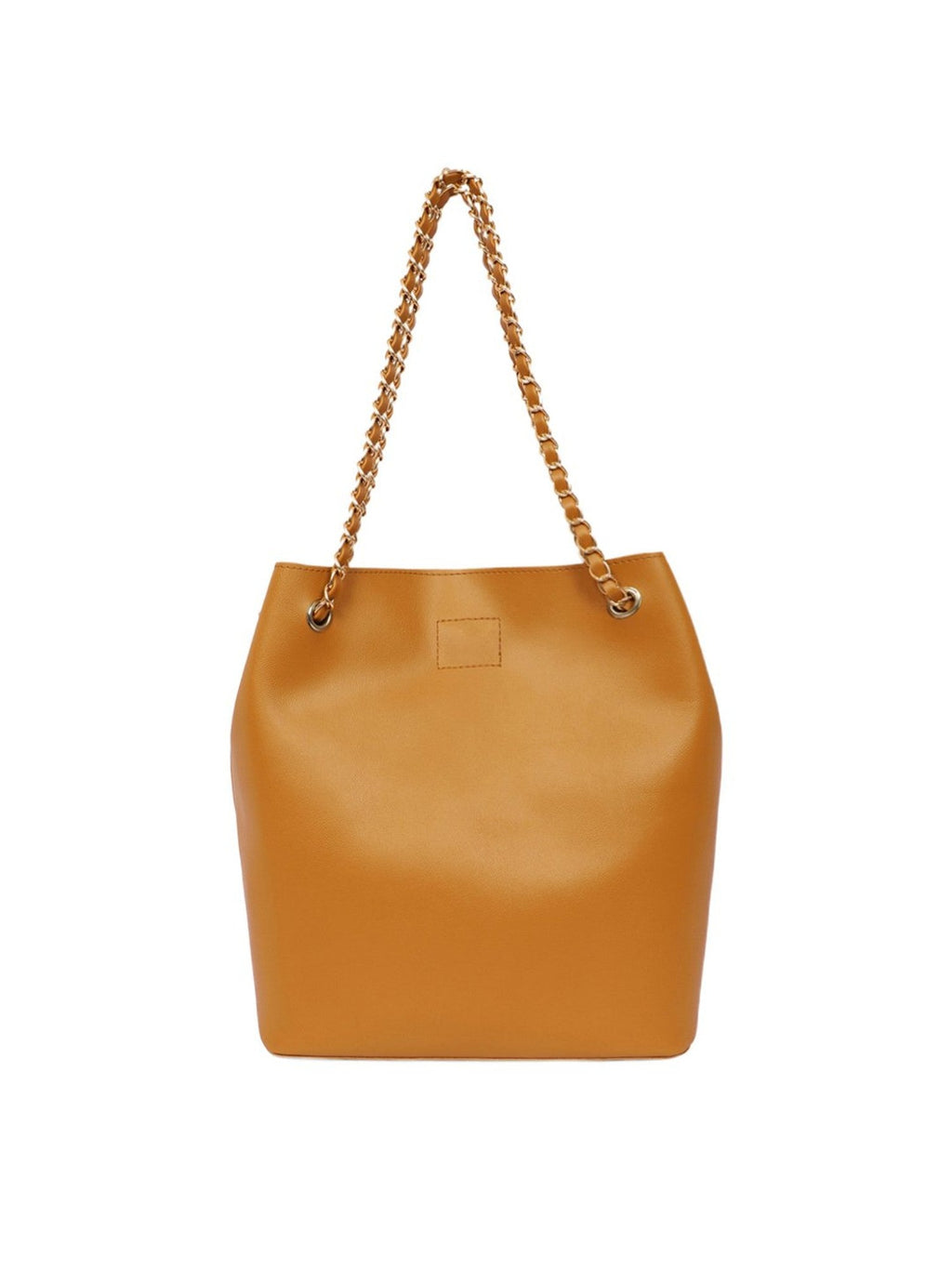 Brown PU Bucket Shoulder Bag