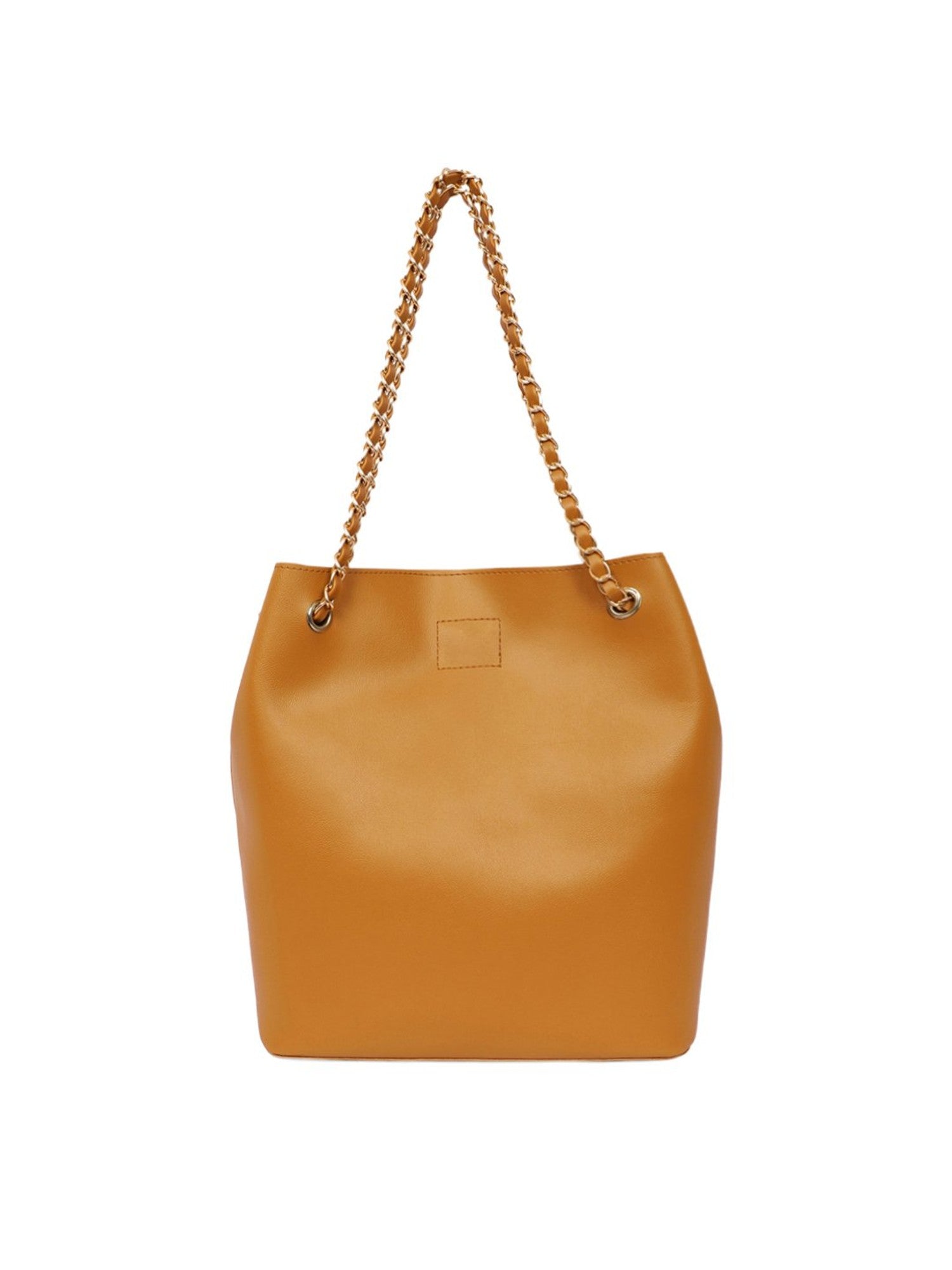 Brown PU Bucket Shoulder Bag