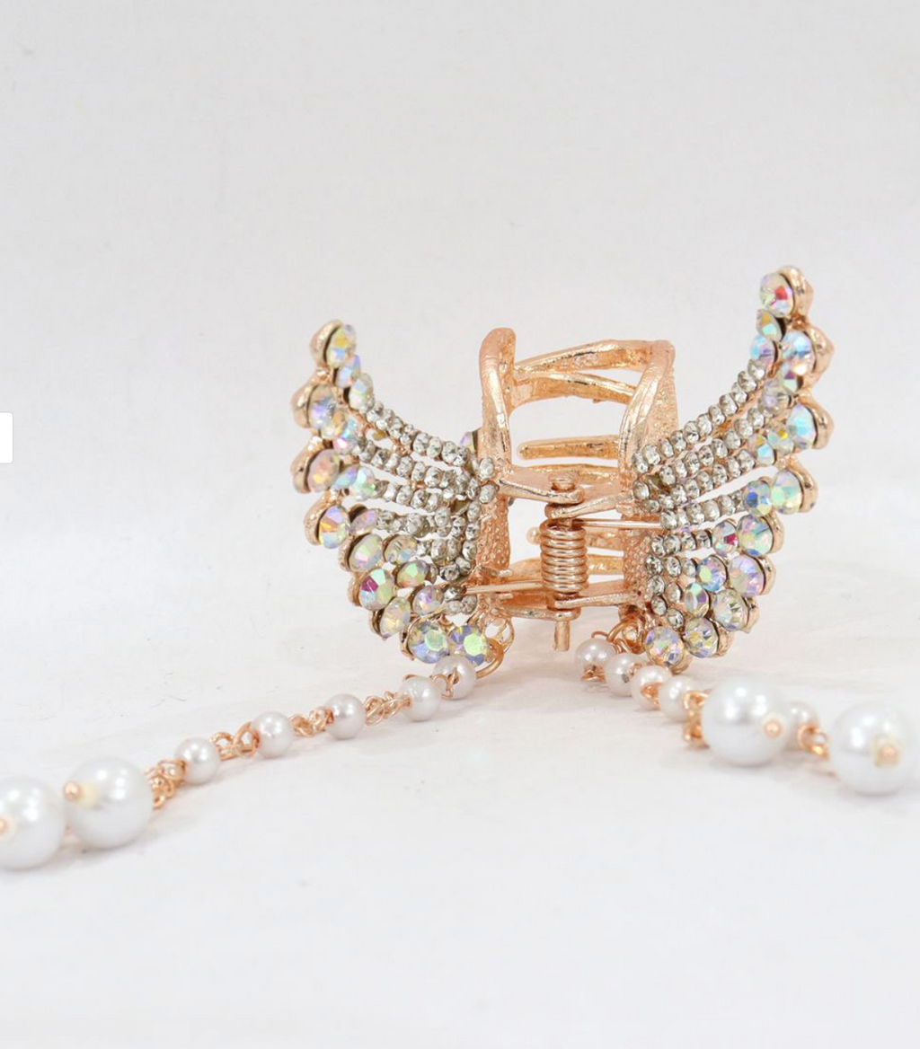 Women Embellished Butterfly Wing Claw Clip